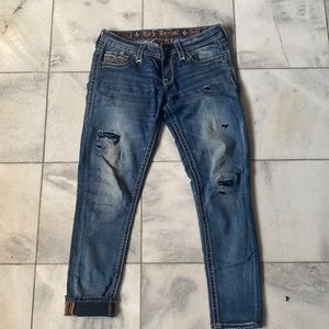 HOT ladies Rock Revival skinny leg jeans Sz 28